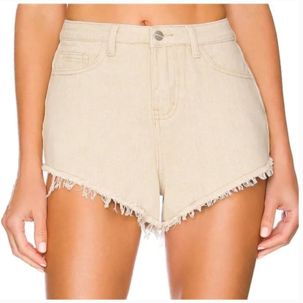 Superdown Domonique Denim Shorts NWT in Nude Medium